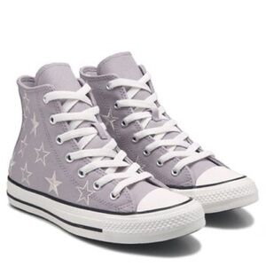 Converse Women's High-Top Sneakers - Light Purple with Stars